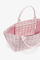 Bolso tote XXL con cuadros Vichy BLANCO ROSA